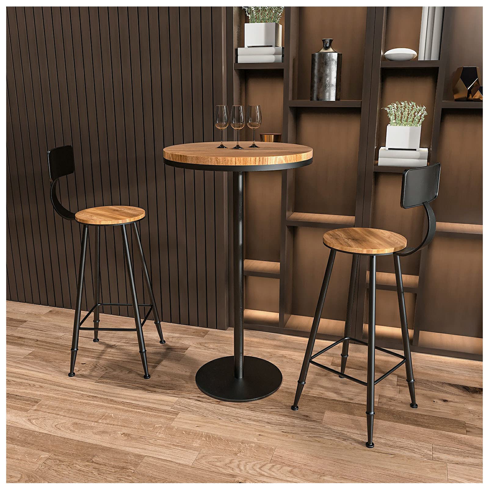 WTW スチール バースツール2脚セット Amazon｜バースツール バーチェア カウンターチェア スタッキング 座面