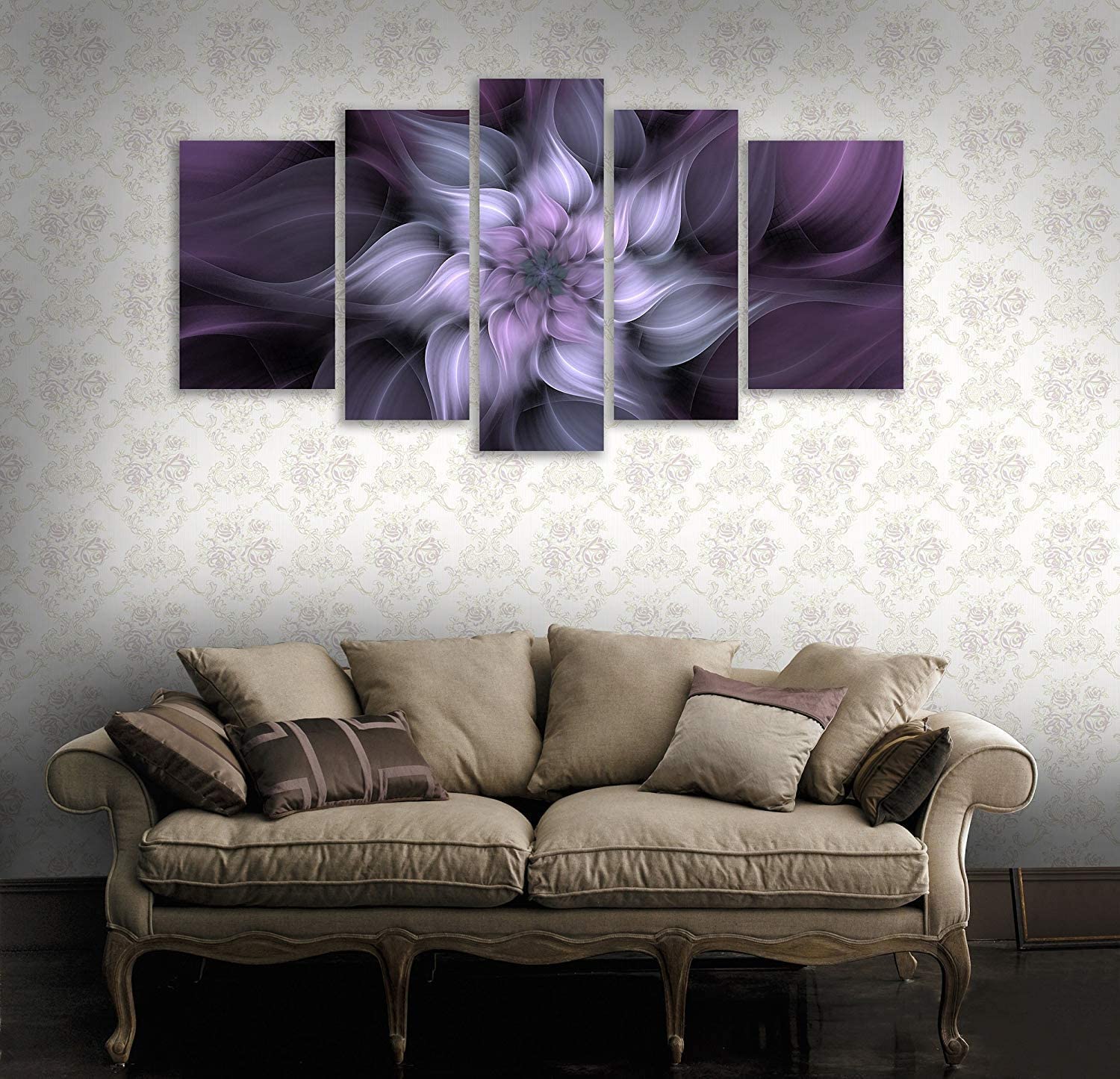 TutuBeer Leinwand-Bild „Bauhinia“ – Violettes Blumen-Gemälde, Gespannt & Gerahmt, 20x30/40/50 Cm, Fertig Zum Aufhängen