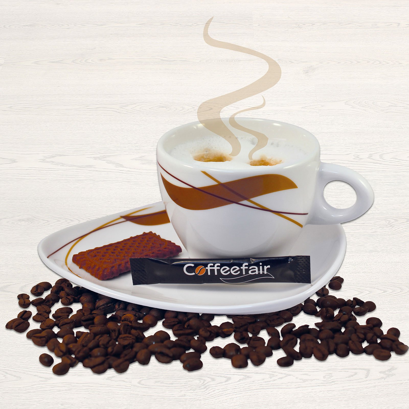 Set | Turm Kaffee-Sahne 240 Stk & Coffeefair Zucker-Sticks 1000 x 3,6g