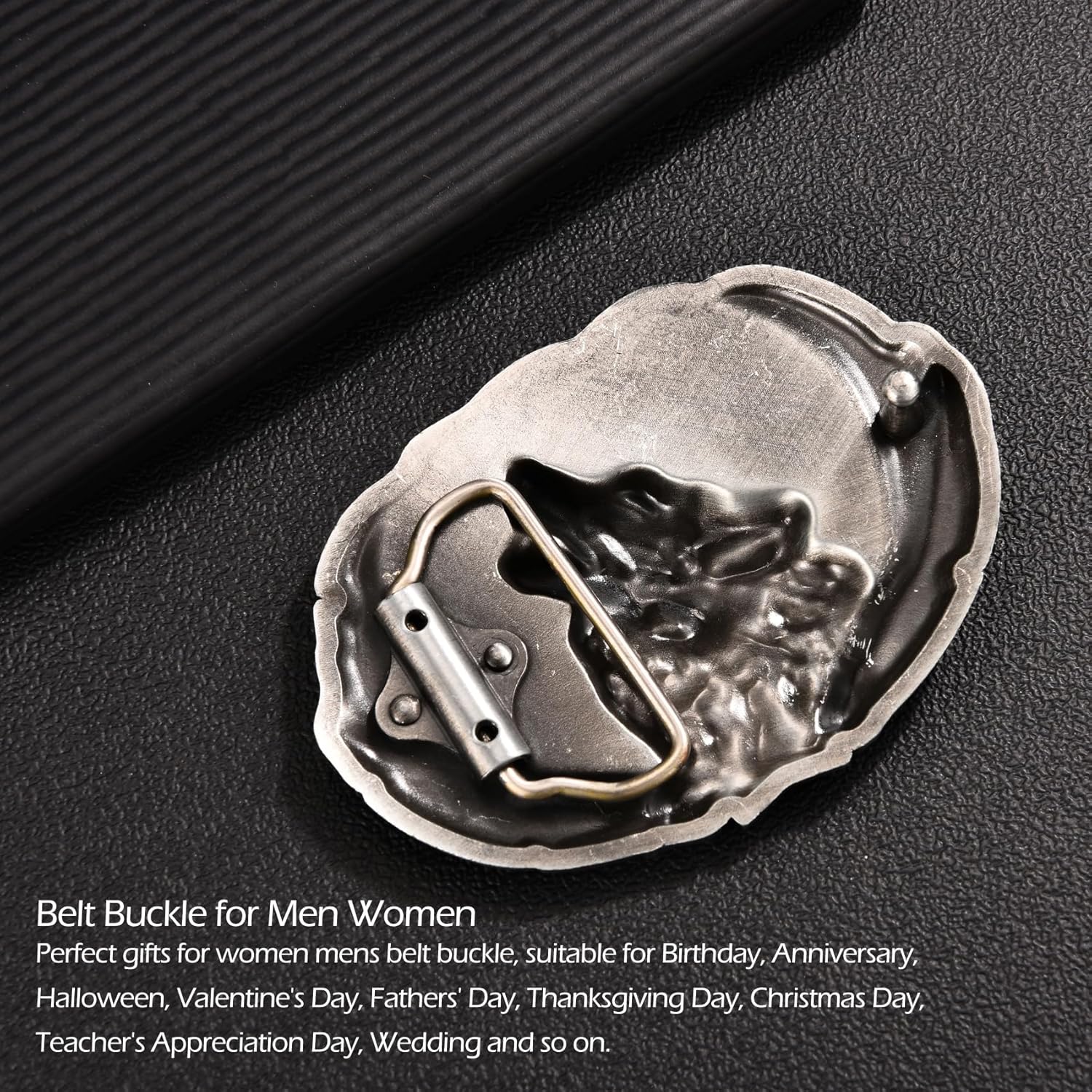 Western Belt Buckle for Men Women, Wolf Howl Belt Buckle with Luna Moon Belt Buckle Halloween Christmas - Image 7