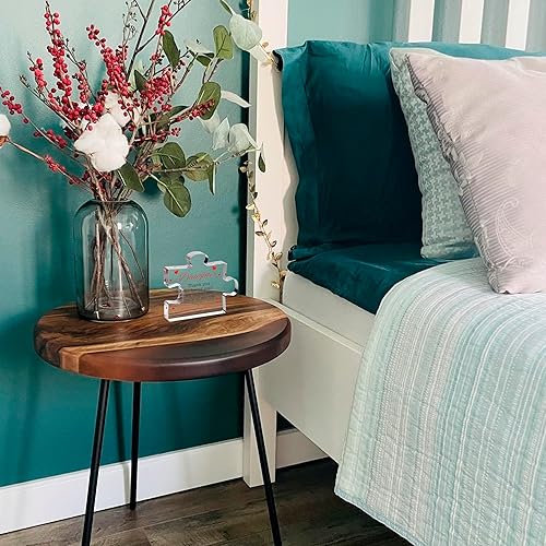 Miniatura 4 de VELENTI Rompecabezas de bloque acrílico grabado, regalo para hija de mamá y papá, lindo regalo para padre, madre a hija, regalo para decoración del