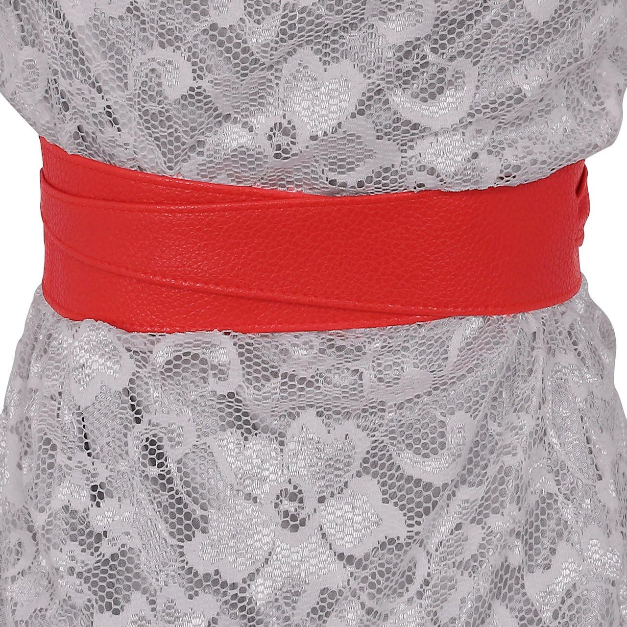 Ayliss Women Soft PU Leather Obi Belt Self Tie Wrap Cinch Belt Fashion Bowknot Waistband Wrap Belt for Dress Jumpsuit