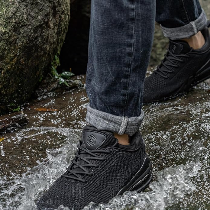 LARNMERN Mens Non Slip Work Shoes Slip On Water Resistant Walking Sneakers Zapatos Trabajo Waterproof Food Service Chef Kitchen
