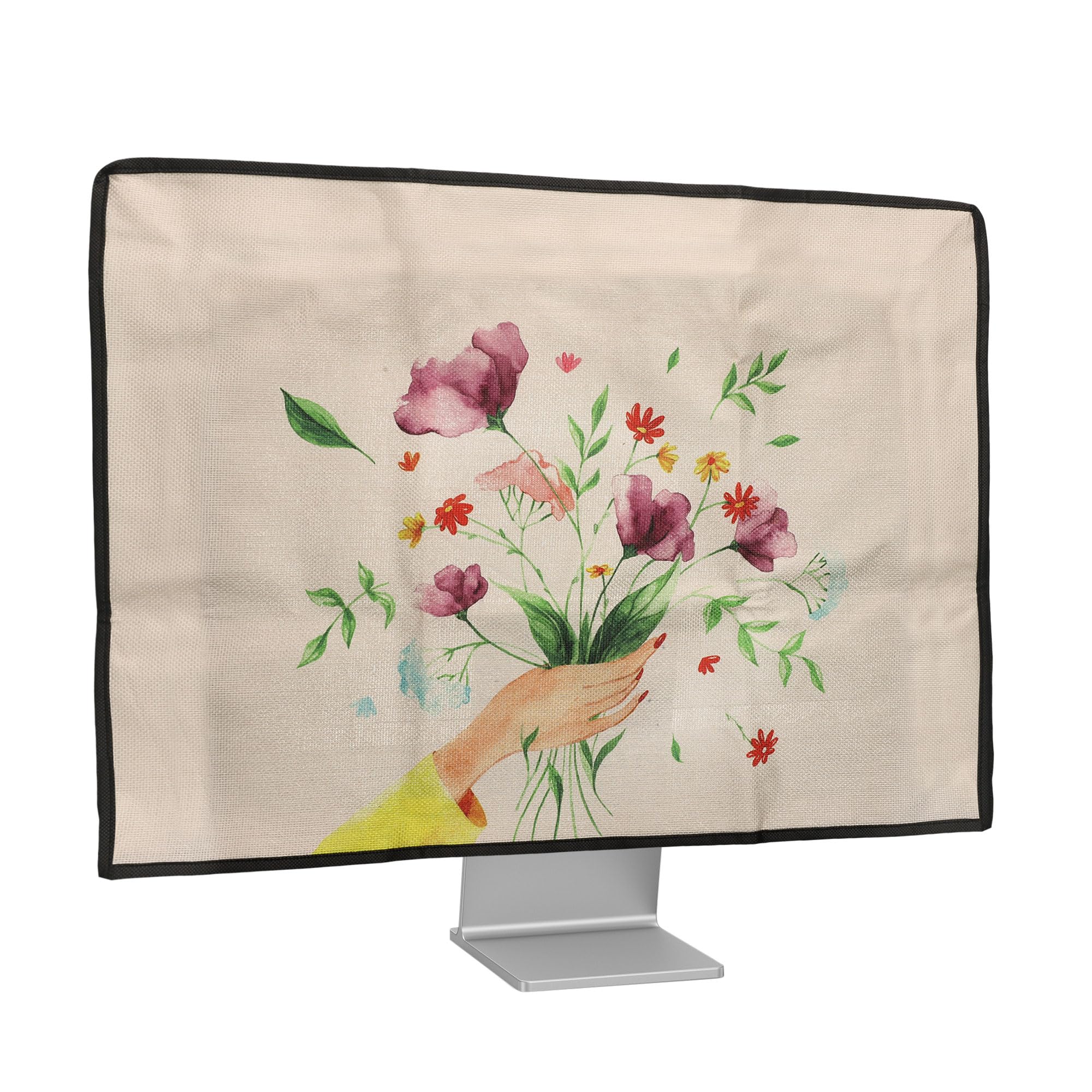 Coprimonitor 24-26 Pollici Design Api E Fiori - Protezione Antipolvere Schermo PC