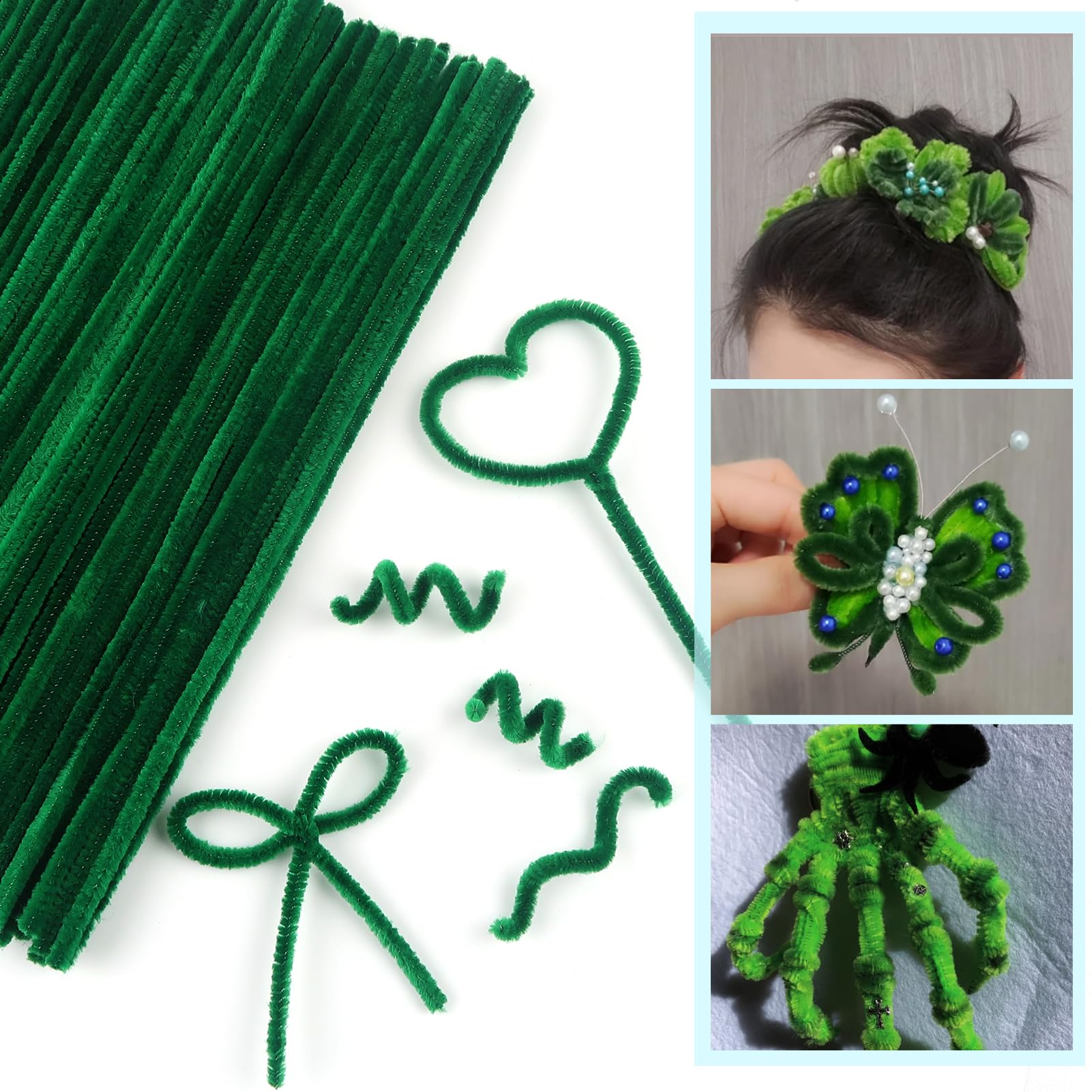 APKOL 200 pcs pijpenragers voor knutselen, pijpenrager voor knutselen,30cm chenilledraad,Pijpenrager chenilledraad Pijpenrager voor creatieve DIY projecten Knutselen decoratie
