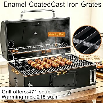 Large Built in Charcoal BBQ Grills for Outdoor Kitchen