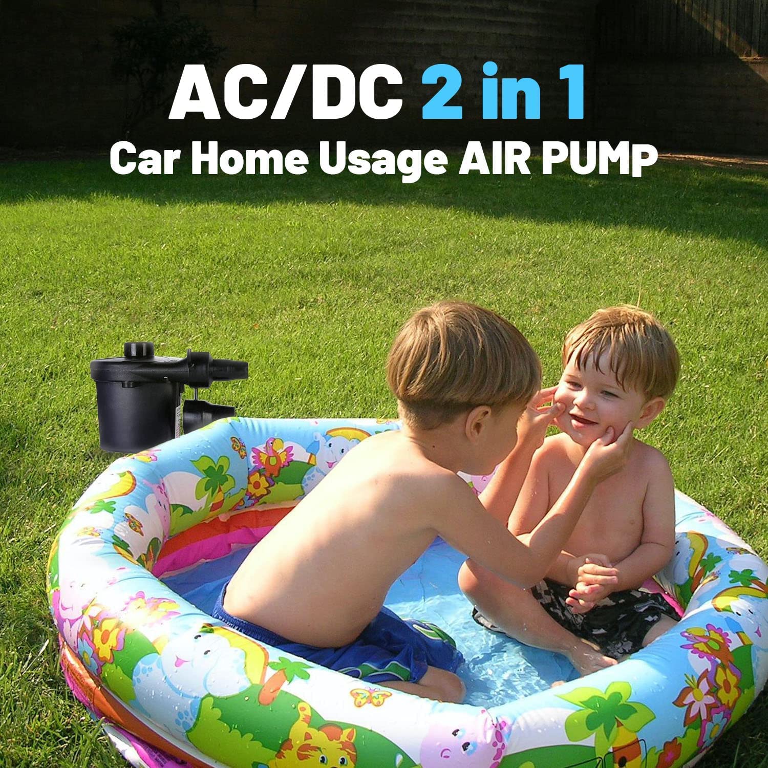 Gonfleur Matelas Gonflable Pompe à Air électrique, Pompe électrique Avec 3 Buses D'air, Gonflage Gonfleur Electrique