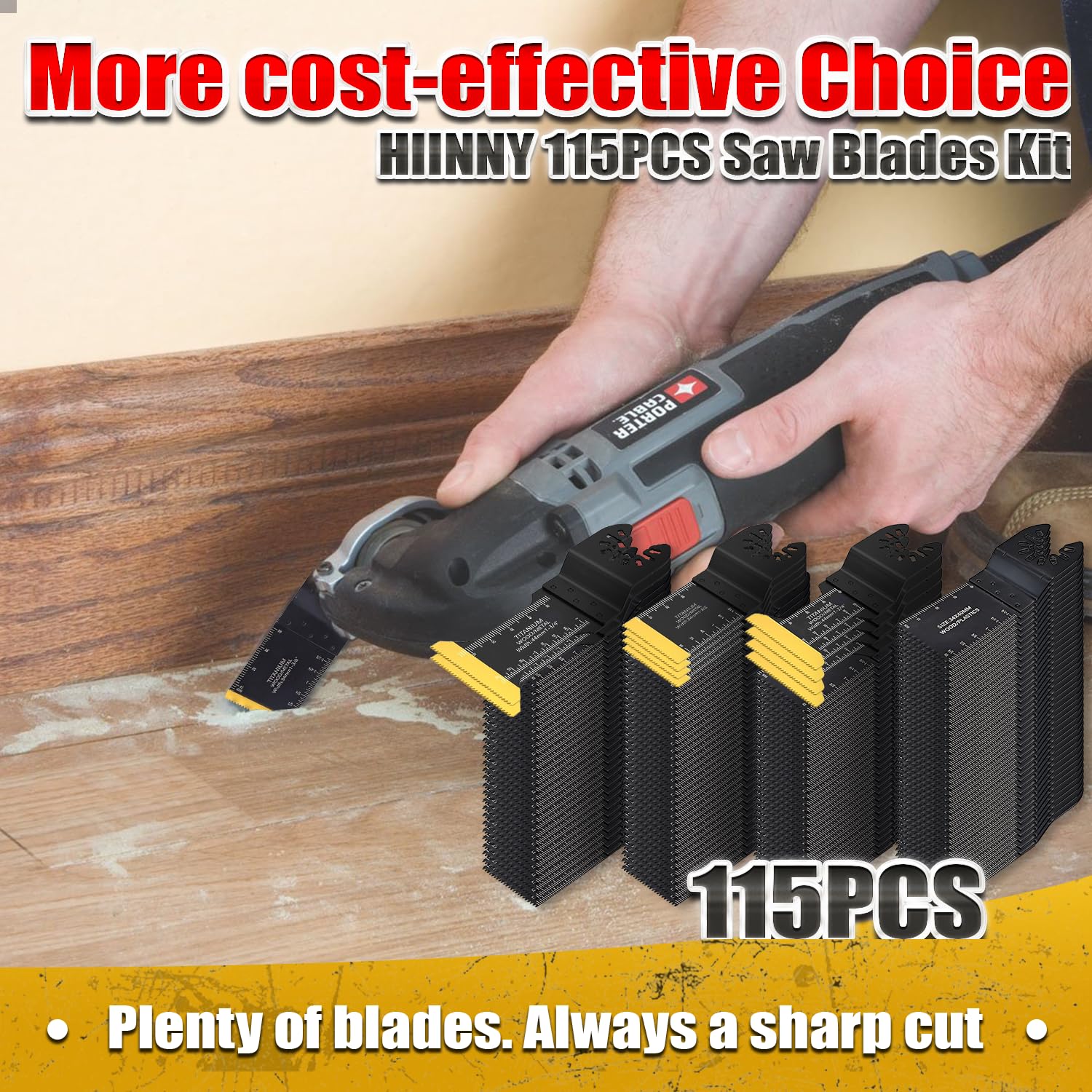 115 cuchillas multiherramienta, cuchillas oscilantes, hojas de sierra oscilantes profesionales universales de titanio, metal, madera y plástico, kits de cuchillas multiherramienta para Dewalt