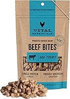 Vista 13 de Vital Essentials Beef Bites Golosinas para Perros, 6.2 oz Liofilizado Crudo Proteína Única Golosinas de Entrenamiento de Calidad Premium