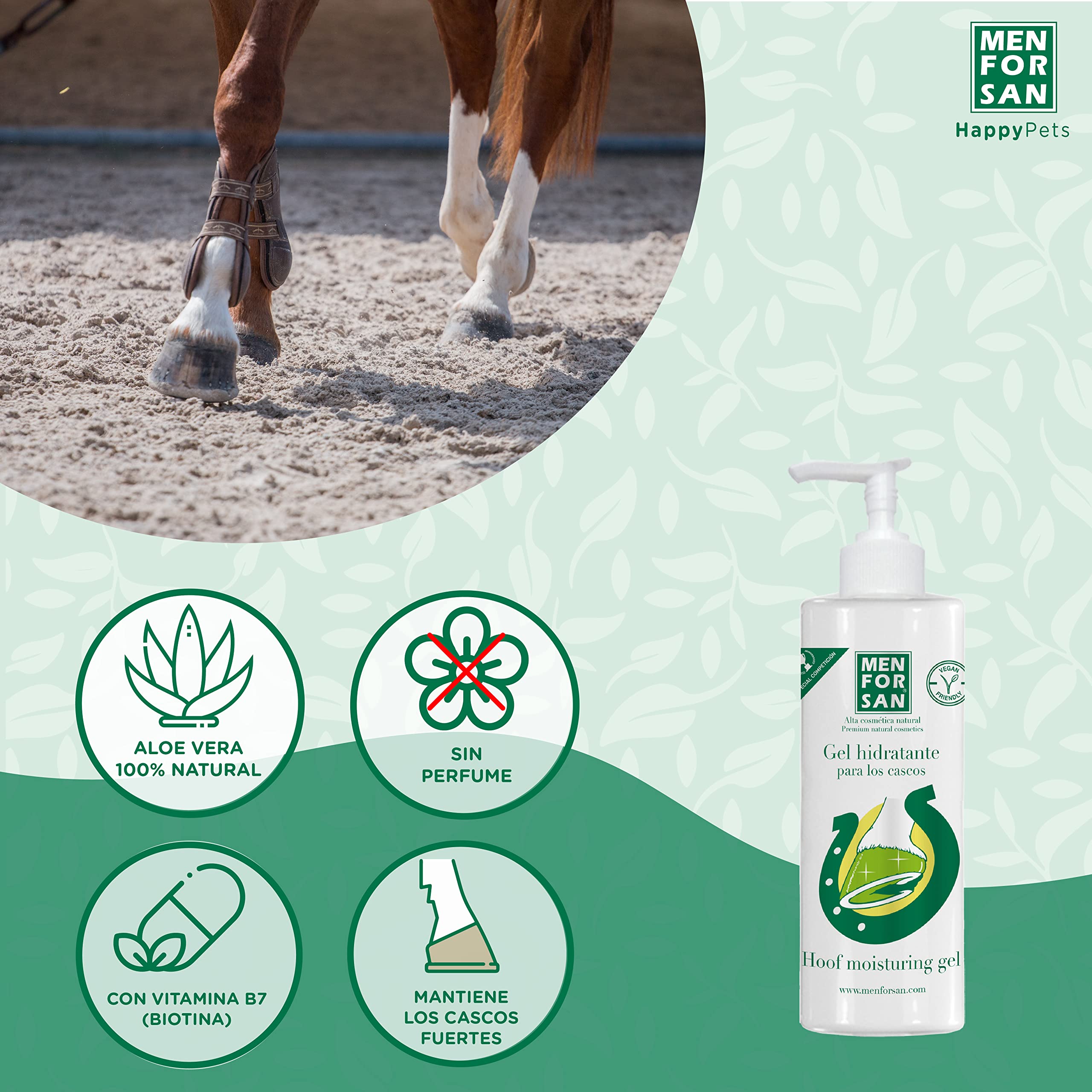 MENFORSAN Gel Hidratante para los Cascos de Caballos - 500ml