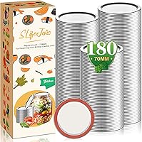 Vista 8 de SLifeJars Tapas y anillos para conservas de boca regular, 240 tapas y anillos para tarros Mason de 2.756 in y anillos para enlatado de boca regular