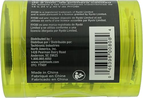 Miniatura 8 de Ryobi One PLUS + AC80RL3 repuesto de carrete e hilo .080 pulgadas originales de fábrica para recortadoras inalámbricas Ryobi de 18 V, 24 V y 40 V (3