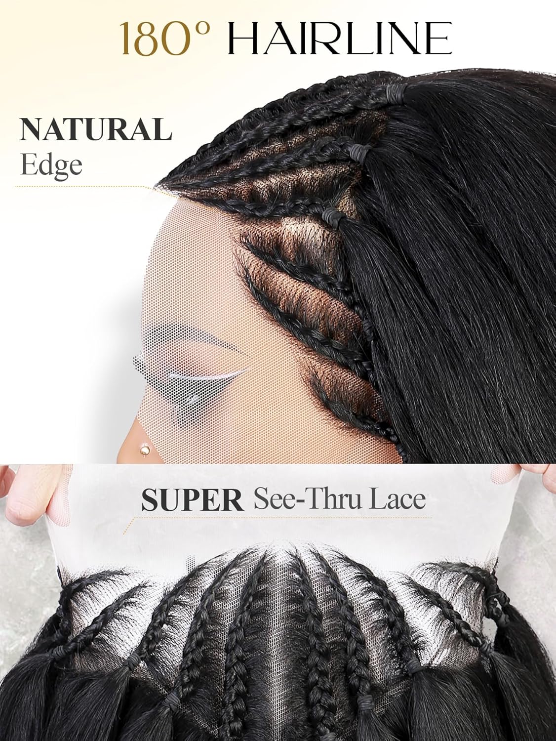 Fancy Hair Braided Kinky Straight Bob Wig for Black Women 13x4 Cornrow Braided Lace Frontal Wig 12 Inch Yaki Kinky Straight Synthetic 200% Density Hair Pre-braid Handmade Cornrow Glueless Natutal Hair