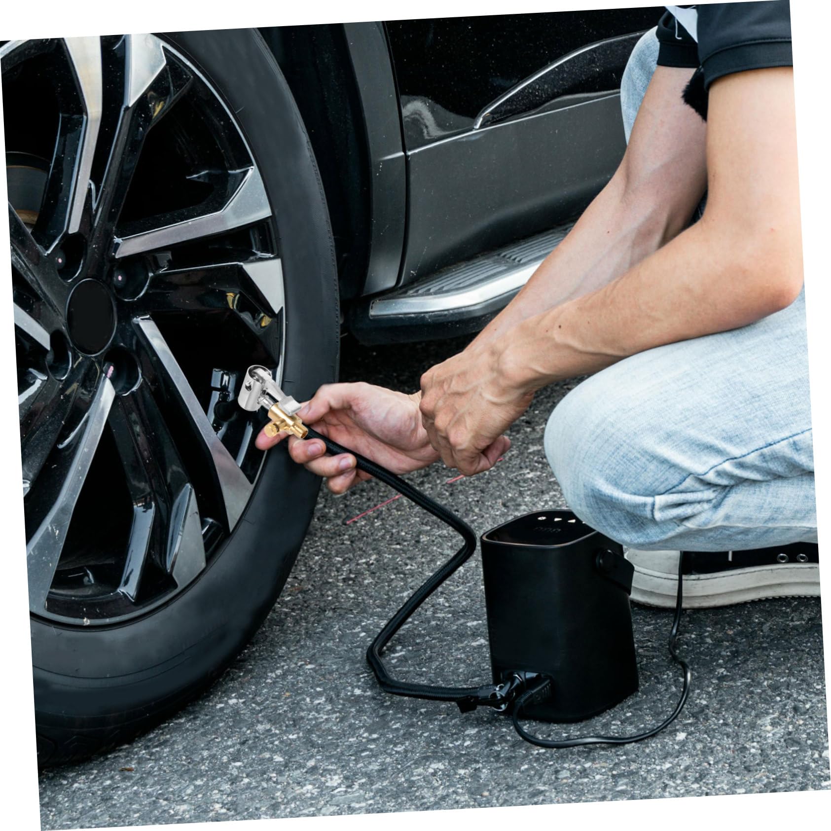 Gatuida 10piezas Inflador De Neumáticos Conector Rápido y Función De Desinflado Accesorio De Coche para Mantener La Presión Adecuada Ruedas Compatible Neumáticos De Coche Moto y