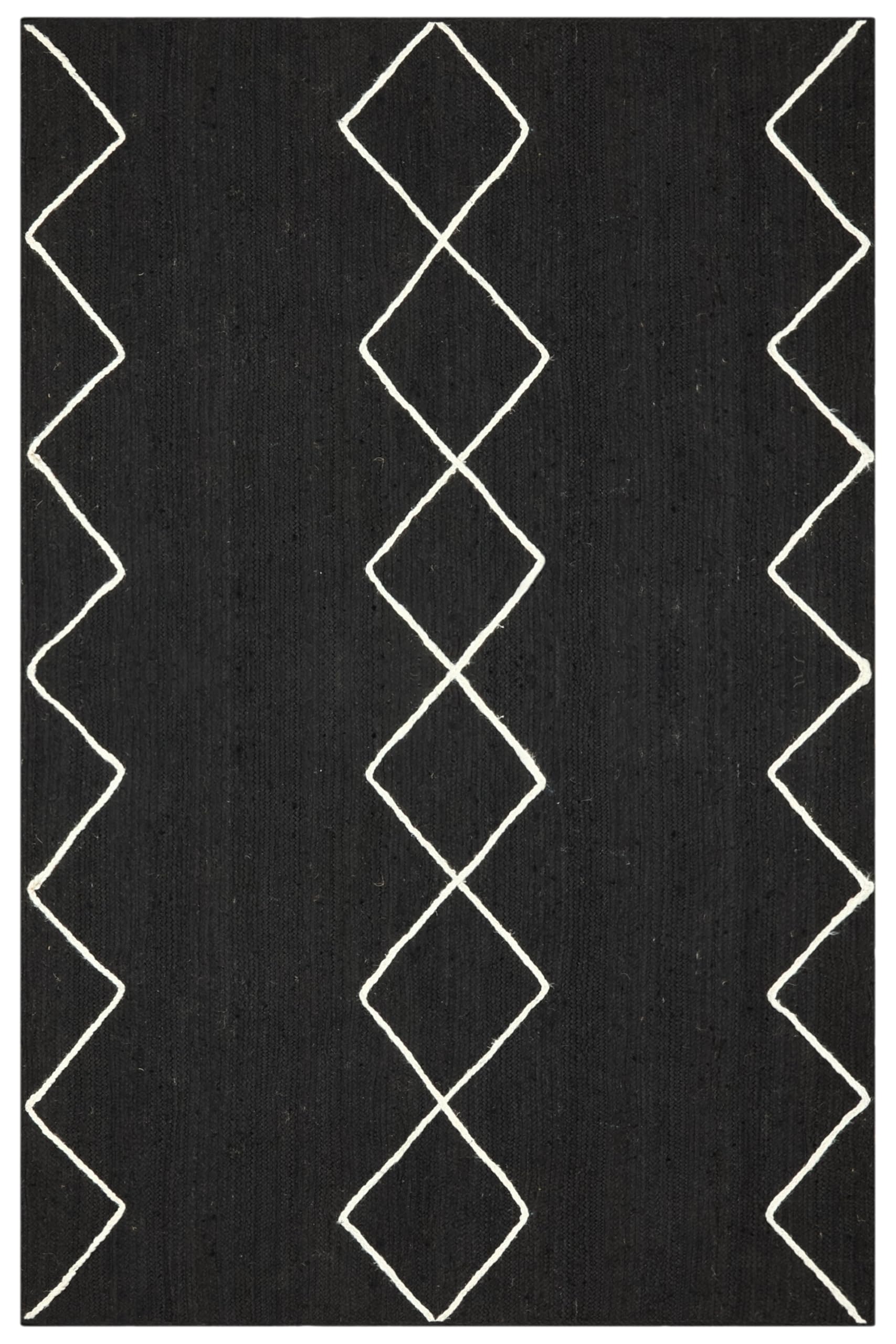 Tapis en jute tressé réversible bleu et blanc pour réchauffer votre salon