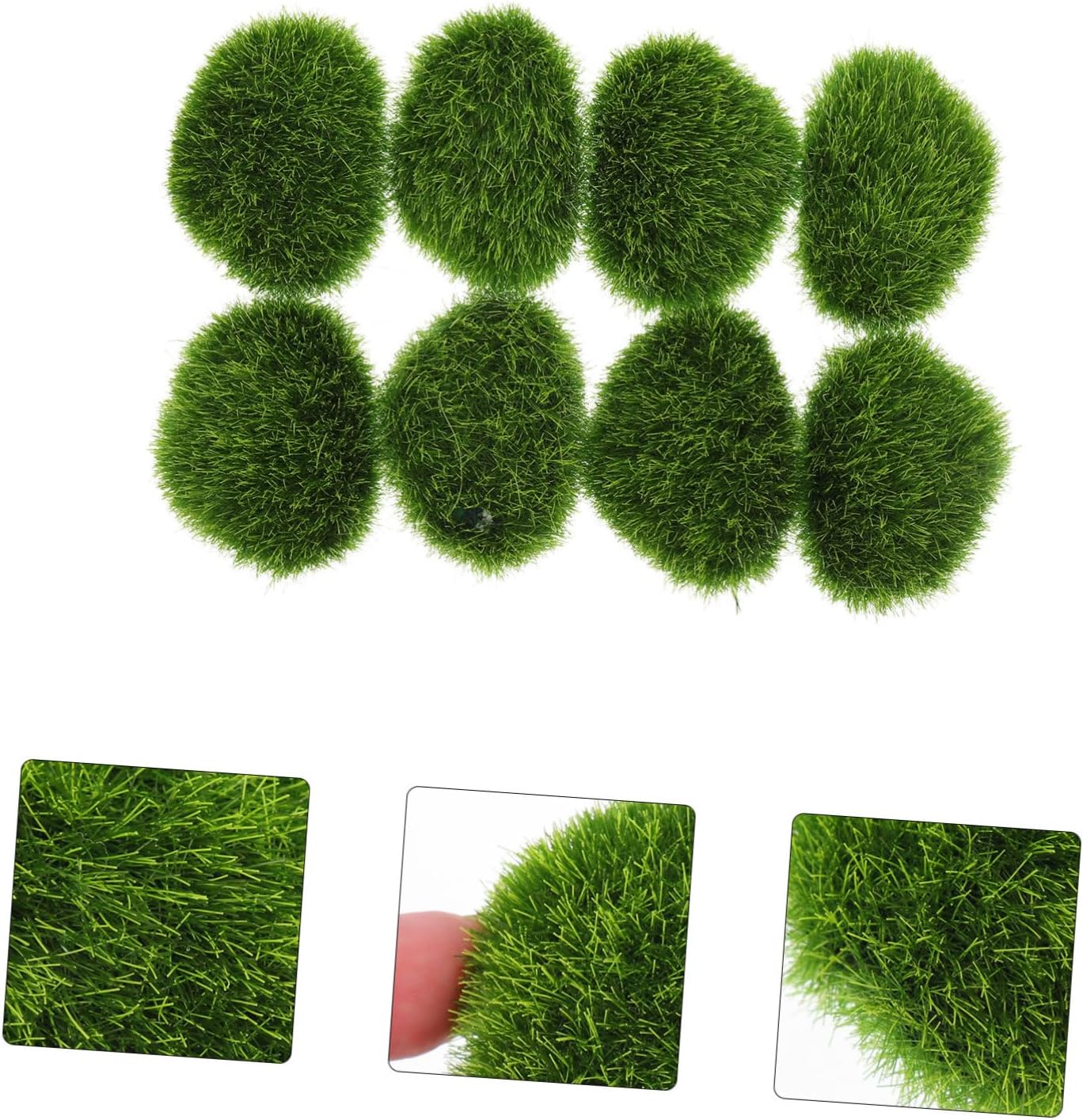 Luxshiny 40pcs Lifelike Moss Stones Decorative Faux Rocks for Terrariums and Themes for Craft Projects and Home Decor