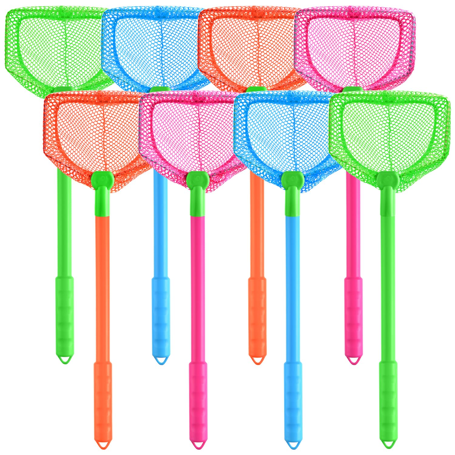 Coopay 4/8 Pieces Butterflies Fishing Net Catching Bug Floating Bait Beach Nets for Outdoor Playing