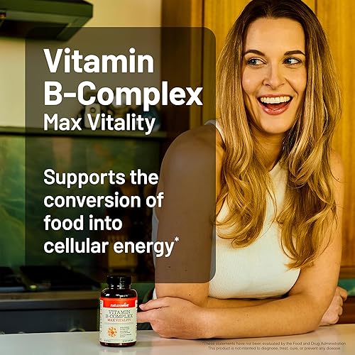 Miniatura 8 de NatureWise Complejo de vitamina B para mujeres y hombres, con biotina de ácido fólico B1 B2 B3 B6 B12 - Apoya la energía celular y la claridad