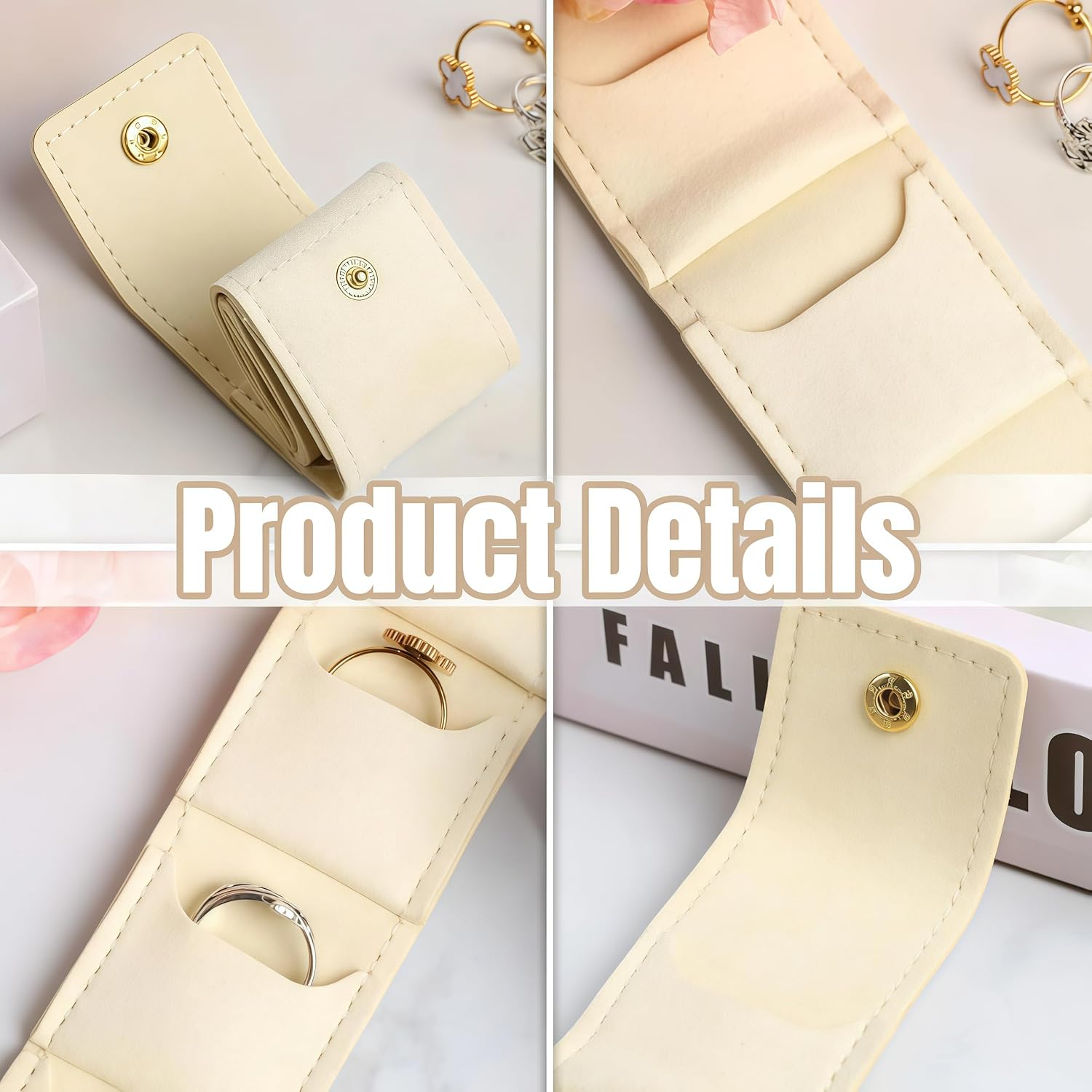 3 Pcs Mini Travel Jewelry Bag, Jewelry Organizer, Mini Pouch, Foldable Multifunctional Travel Jewelrys Pouch With Buckle