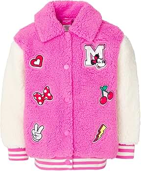 USディズニーストア/ミッキーミニーフェイクファーJK/XLサイズ女性 Amazon.com: Disney Minnie Mouse Little Girls Varsity Faux Fur