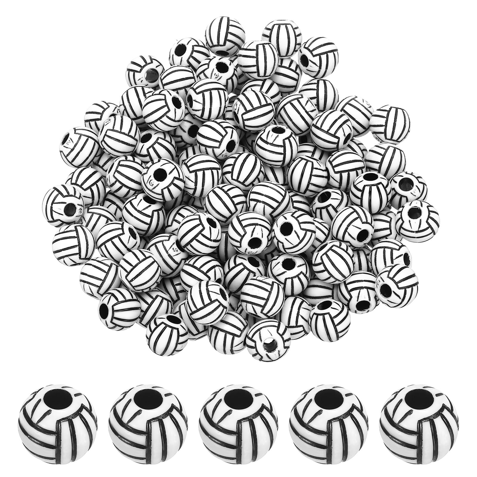 Perles volleyball en acrylique pour offrir un bracelet fait main aux passionnés de sport