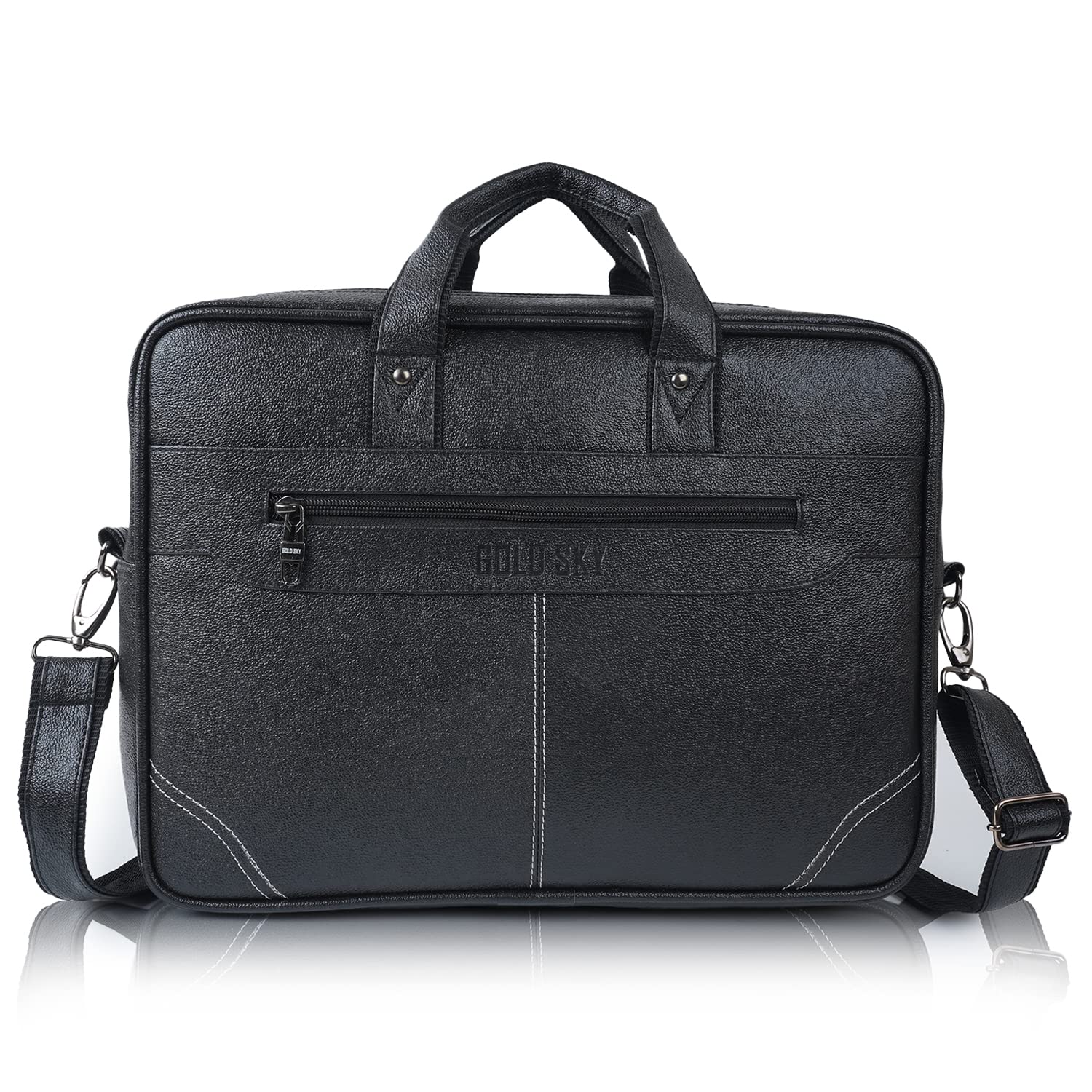 GOLD SKY Laptop Bag 15.6 Inch, Business Briefcase for Men Women, 15.6 Inch Water Resistant Messenger Shoulder Bag with Strap, Durable Office Bag for NoteBook/MacBook (Black) (B0BXY6THSF) Amazon Price History, Amazon Price Tracker