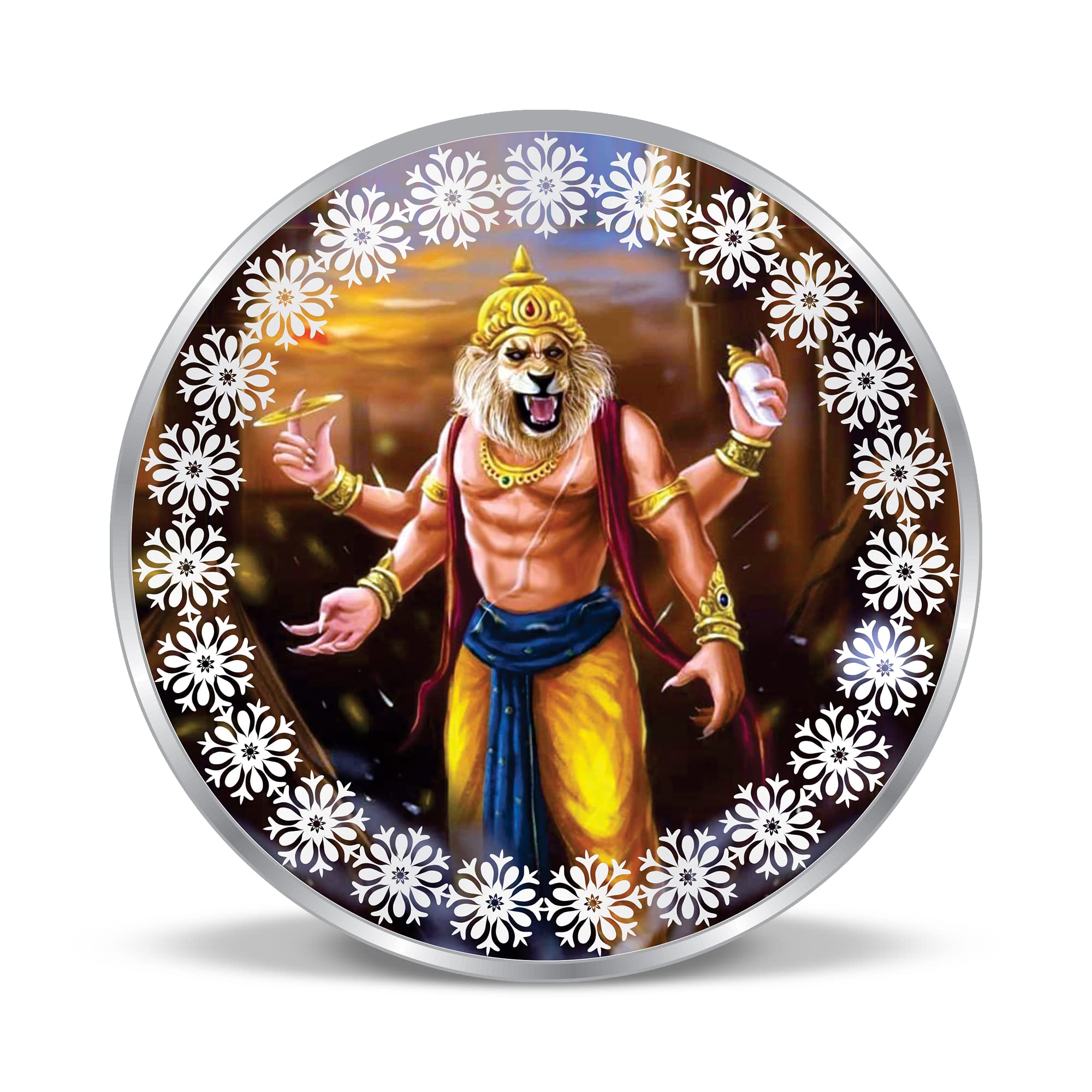 ACPL Precious Moments BIS Hallmarked 50gm 999 Pure Silver Coin Narasimha Colorful Design (B09N1GCZSS) Amazon Price History, Amazon Price Tracker