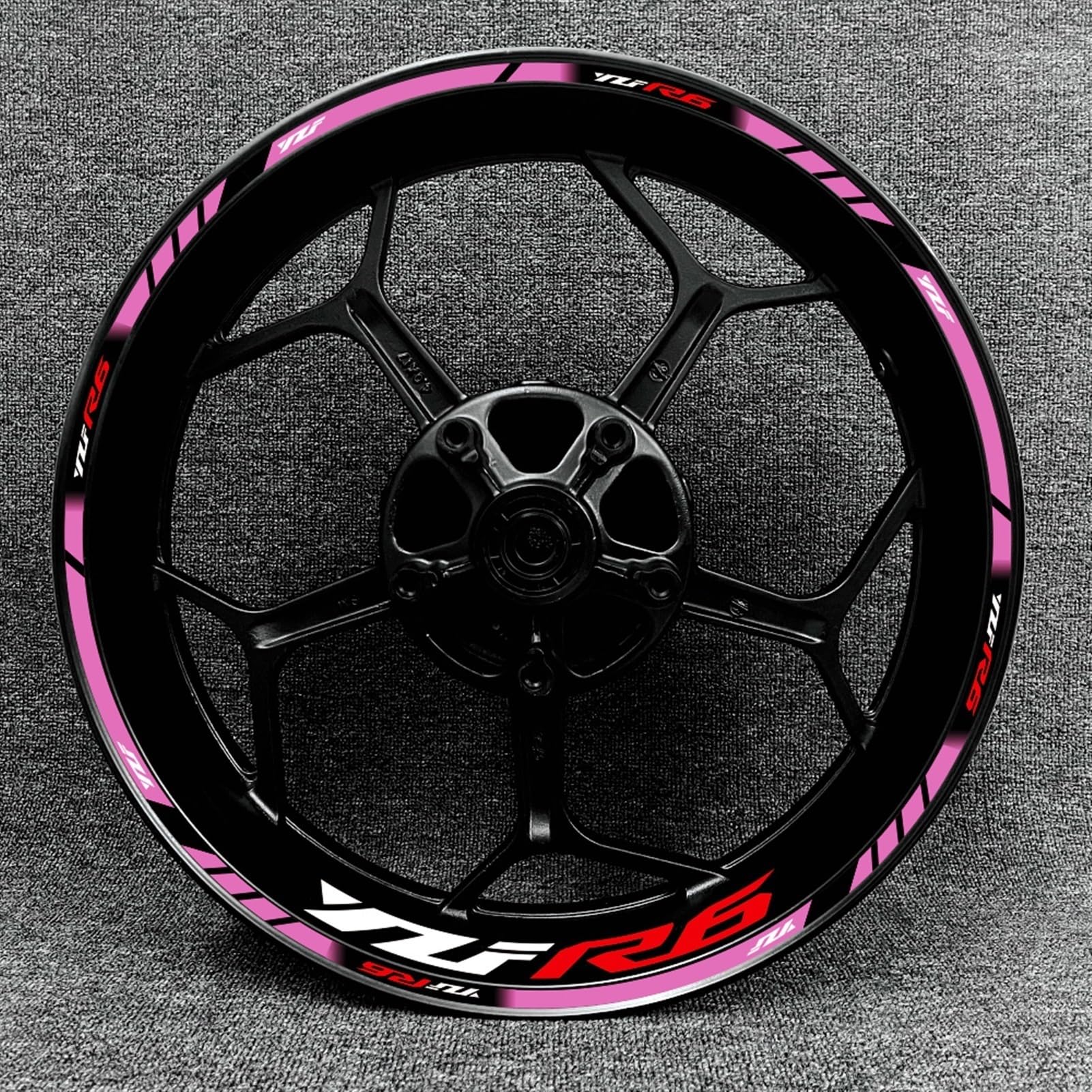 Motorcycle Racing Equipment Accessories for Yamaha YZF R6 Wheel Tire Rim Adhesive Reflective Decal Sticker Decorative(Color11)