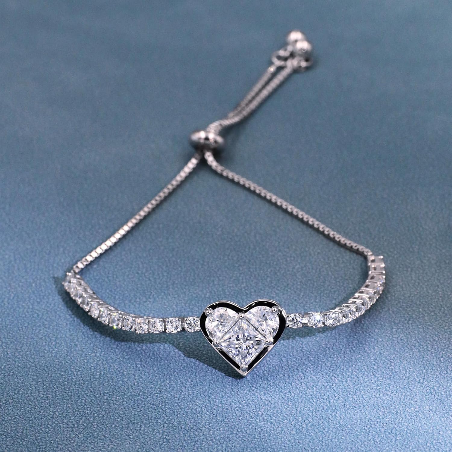 TIANYU GEMS Tennis Bracelets for Women I Moissanite Charm Bracelet I 18K Gold Plated Sterling Silver Bracelet - Image 6