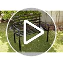 Image of BRISHI 2 Seater Metal Garden Bench for Indoor & Outdoor Park /Patio /Living Room /Terrace /Balcony (Black)
