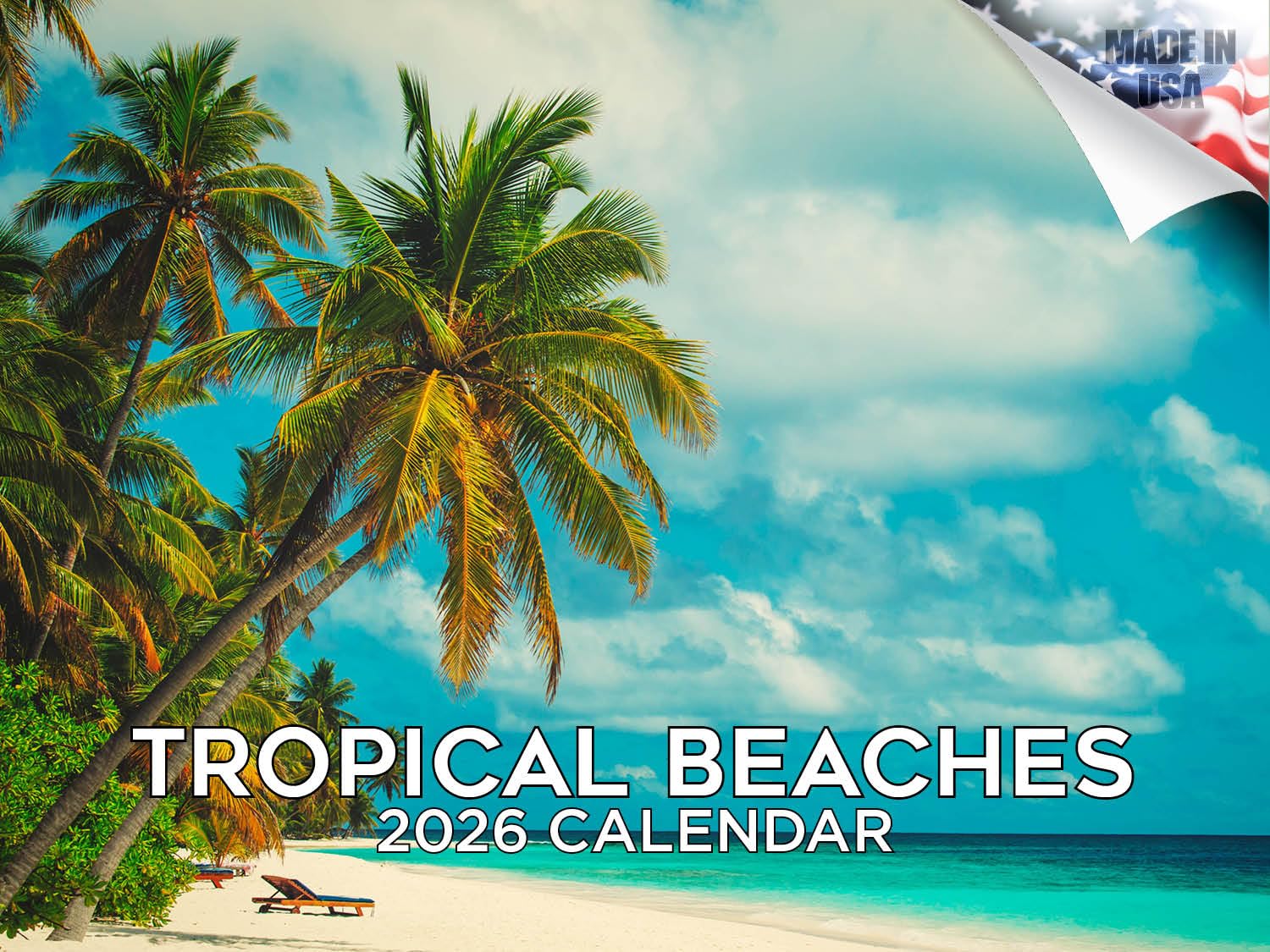 Calendario 2024 2025 de playas tropicales – Calendario mensual de pared de islas – 12 x 18 pulgadas abierto – Papel grueso que no se corre – Regalo – Planificador académico para profesores,