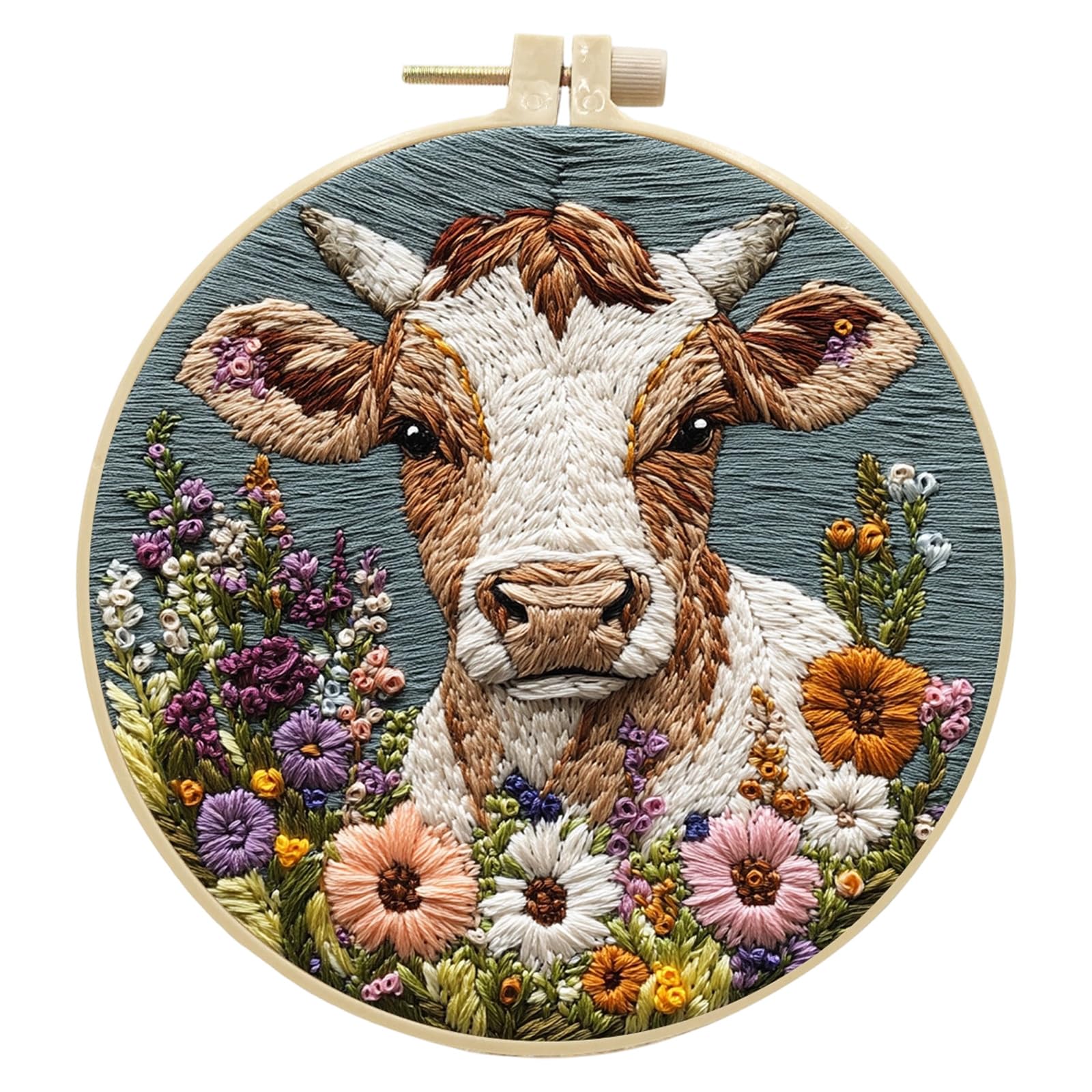 Buxuaaaa Creative Embroidery with Cotton Fabric Supplies for Artistic Fun Embroidery Set
