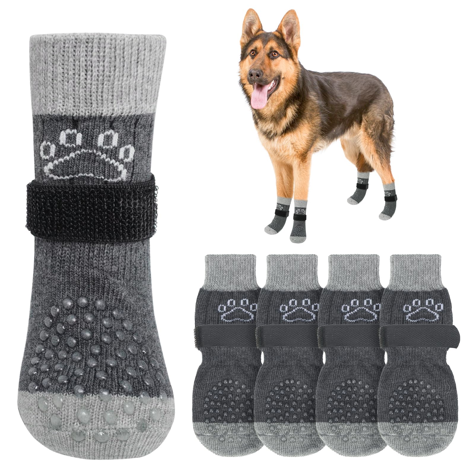 20 Calcetines Desechables Para Perros - Impermeables, Autoadhesivos, Ajustables, Para Pasear En Lluvia O Barro