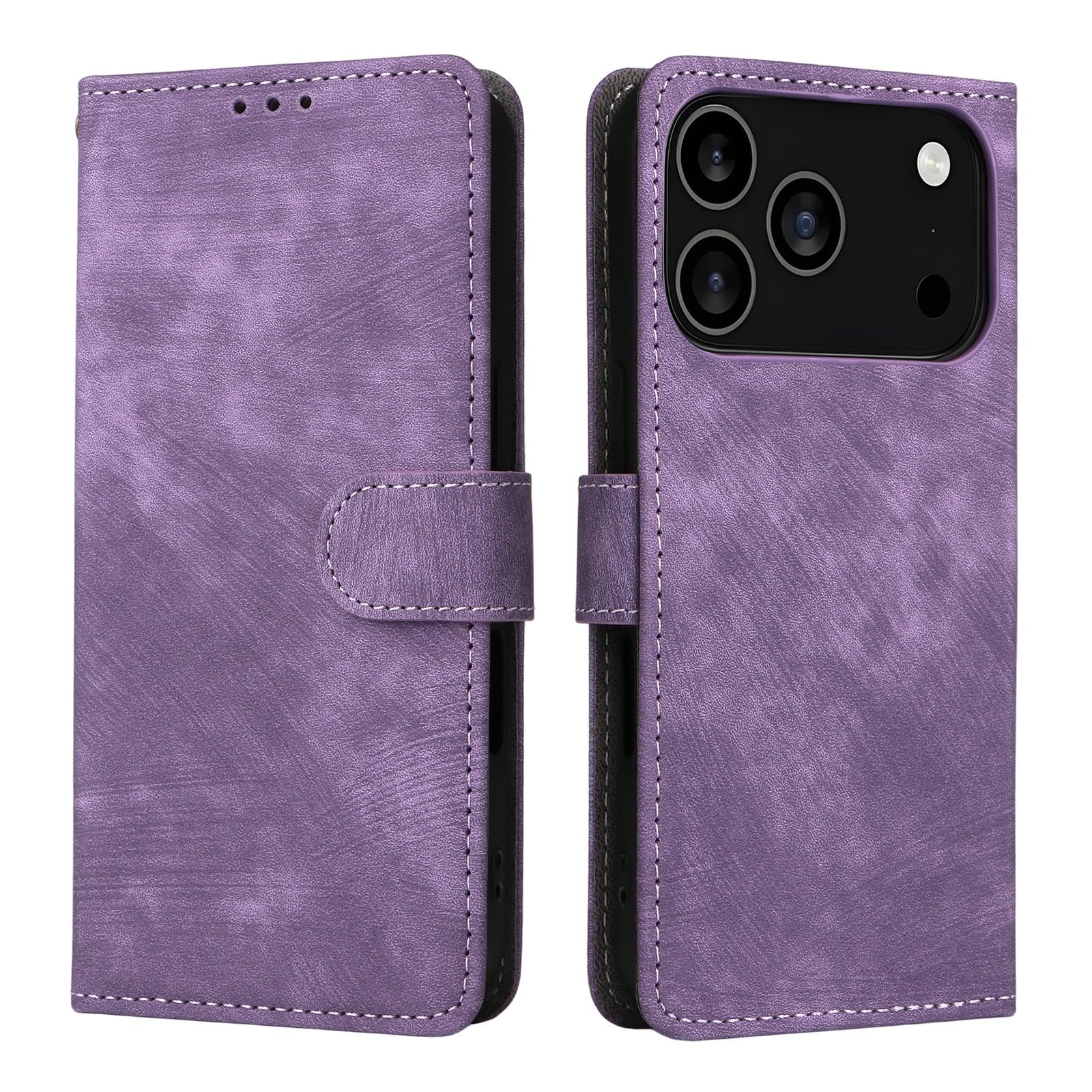 Coque portefeuille iPhone 16 Plus violette idéale pour sorties et voyages