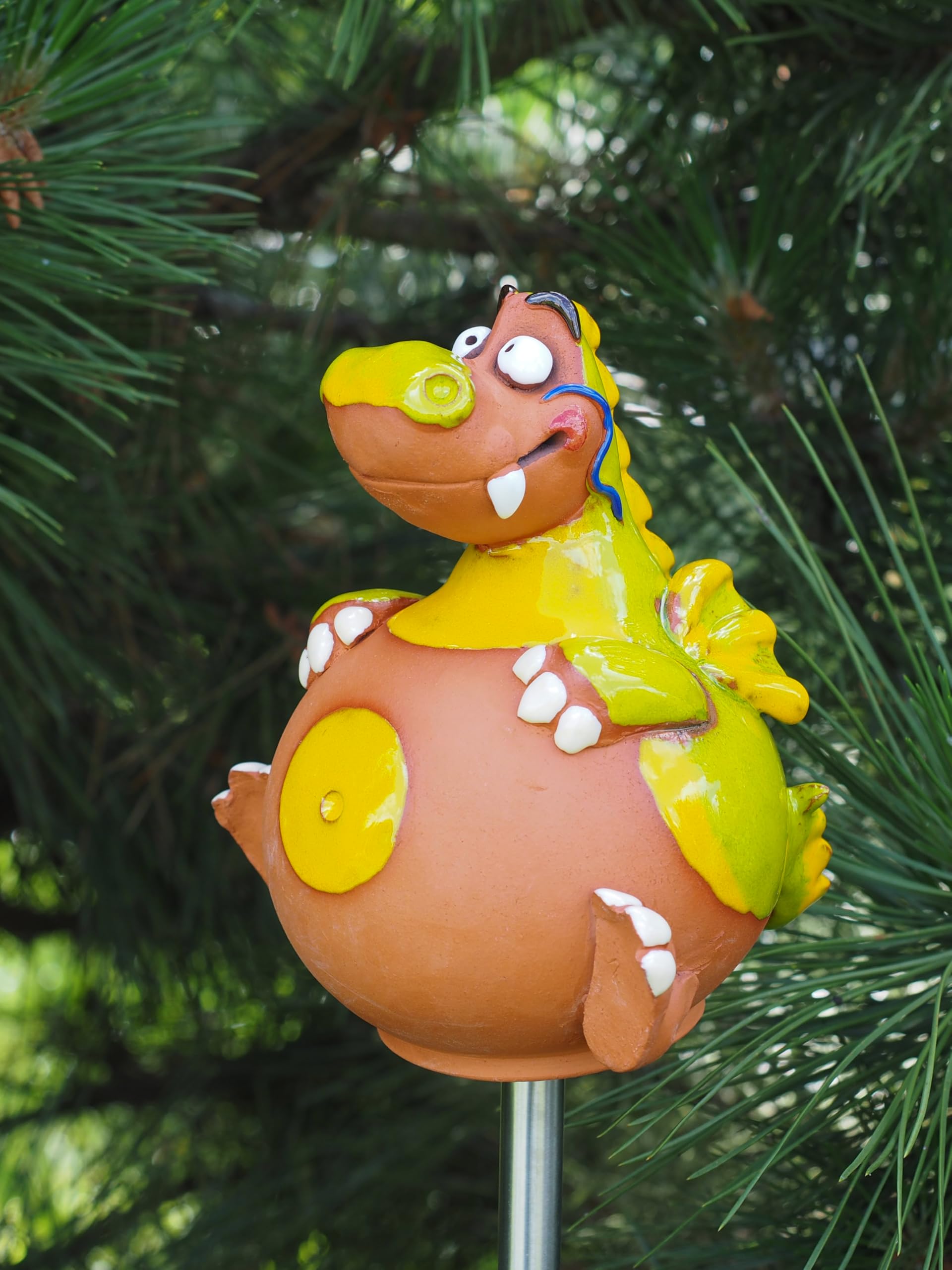 Decoration Jardin Exterieur Statue en Céramique - Deco Extérieur - Figurines pour Jardin - Faite à la Main, Résistant au Gel, Cadeau Unique pour Les jardiniers