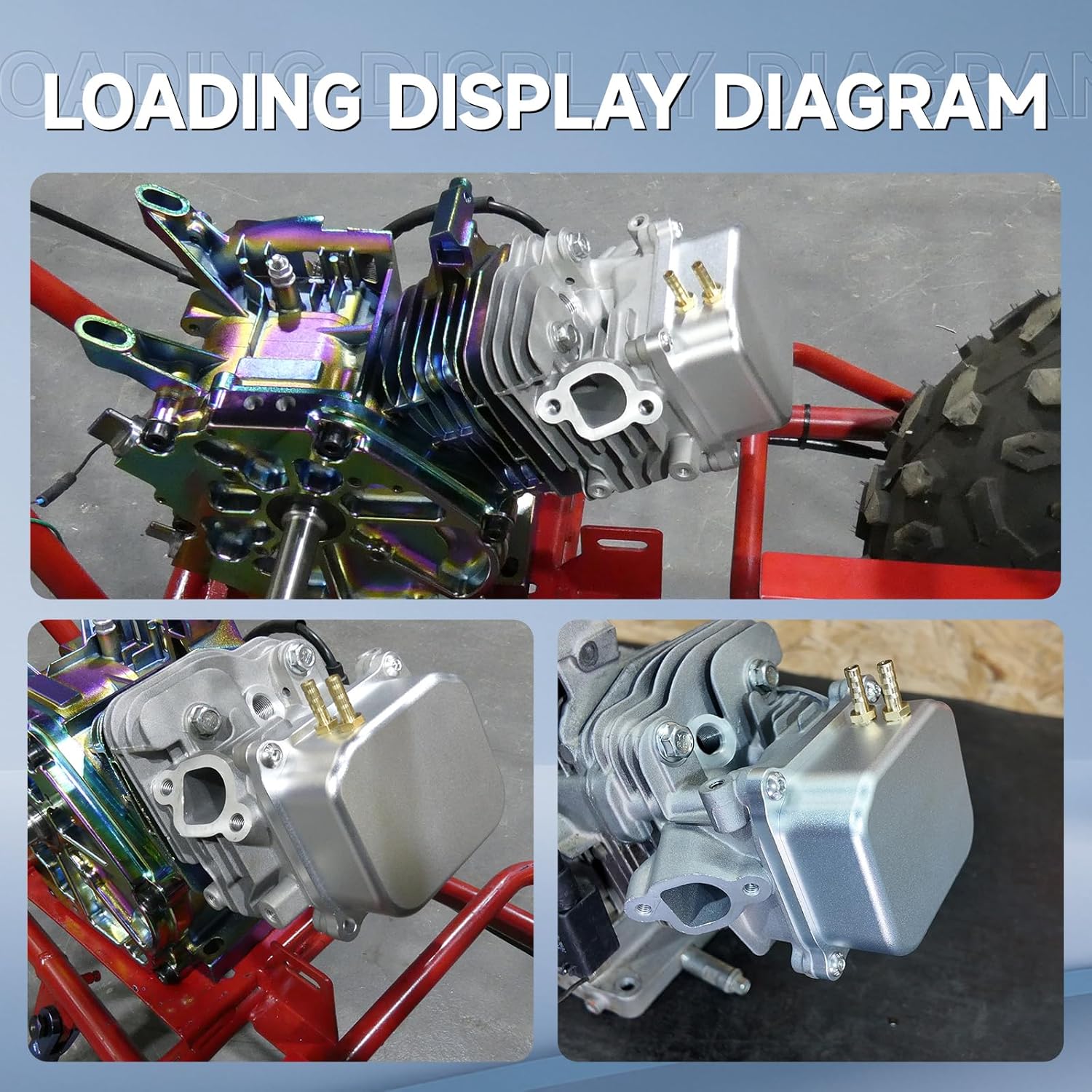 Billet Aluminum Valve Cover for Predator 212cc Hemi Engine Silver