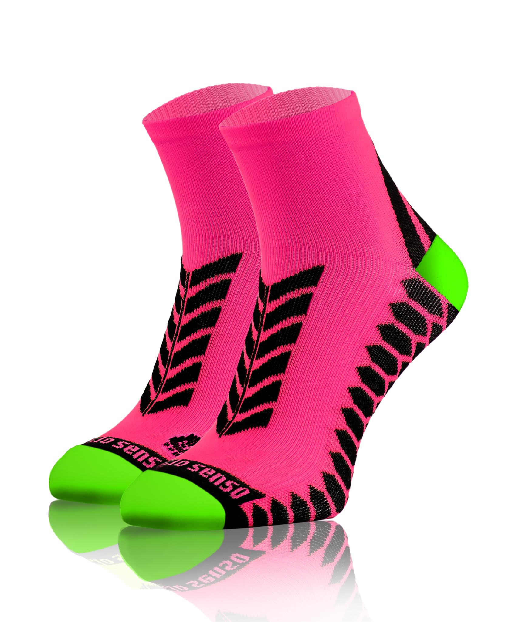 Sesto Senso Unisex Pink Sports Socks Women Men 1 Pair Colourful Sports Socks Running Socks, 43-47