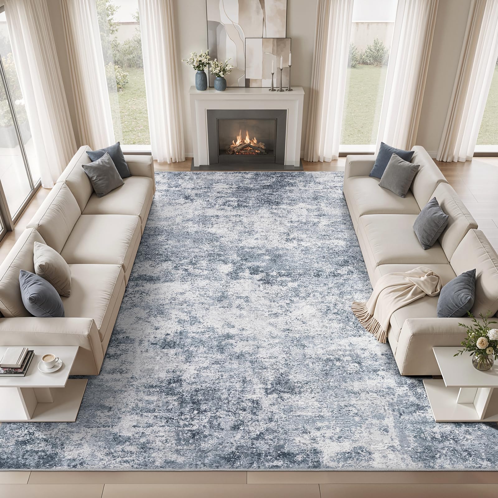WITSHOCK 12x15 Abstract Area Rug