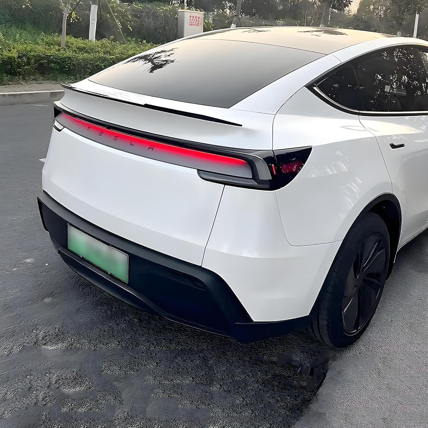 Aileron arrière de Voiture pour Tesla Model Y Juniper 2025 2026,Becquet Coffre Arrière Hayon Arrière détachées Automobiles diffuseur de Pare-Chocs