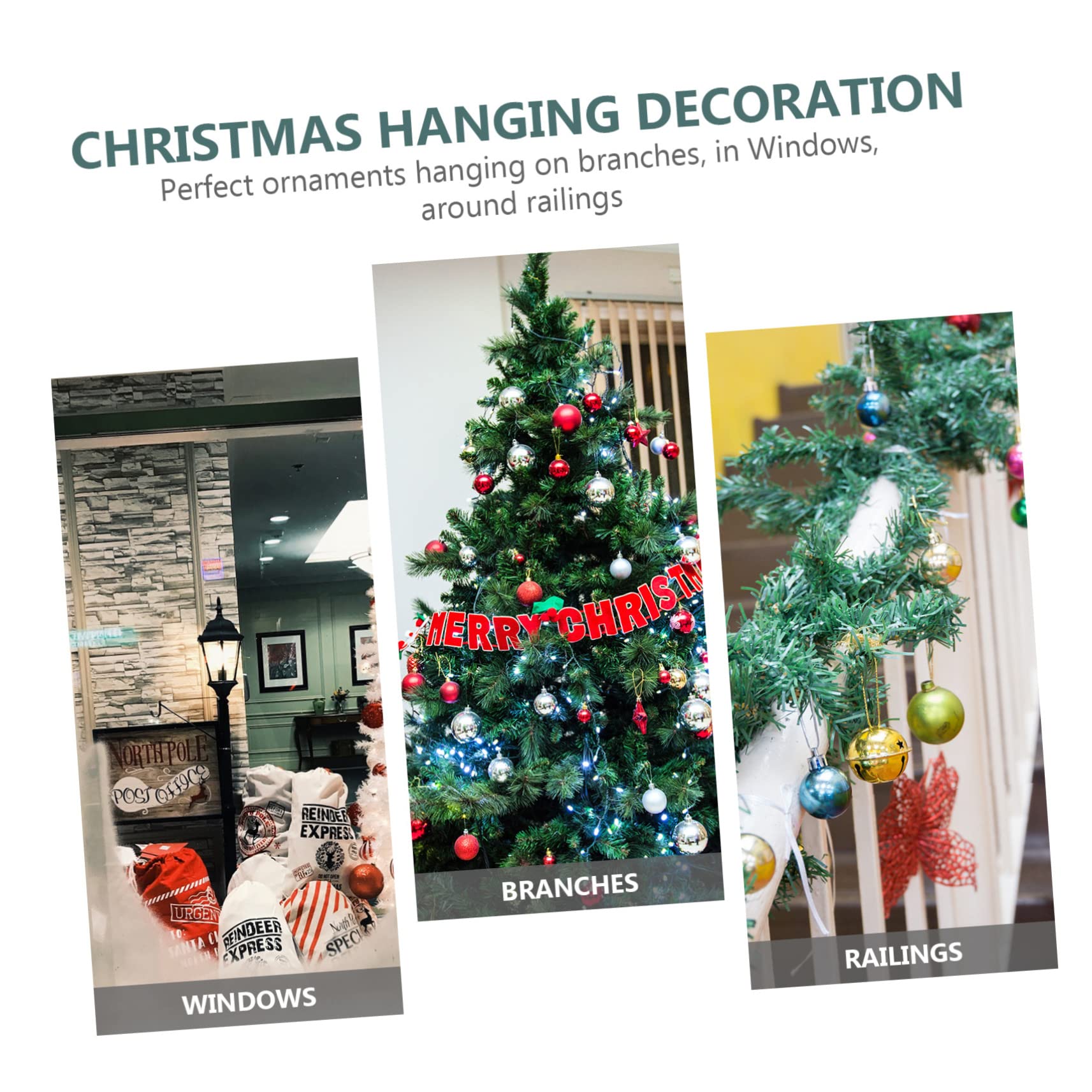 PRETYZOOM 6 STK Weihnachtsbaum-Anhänger Weihnachtskugeln Baumbehang schmücken Christbaum anhänger Weihnachtsbaum Briefkasten Hintergrund- einzigartiger Wohn Plastik