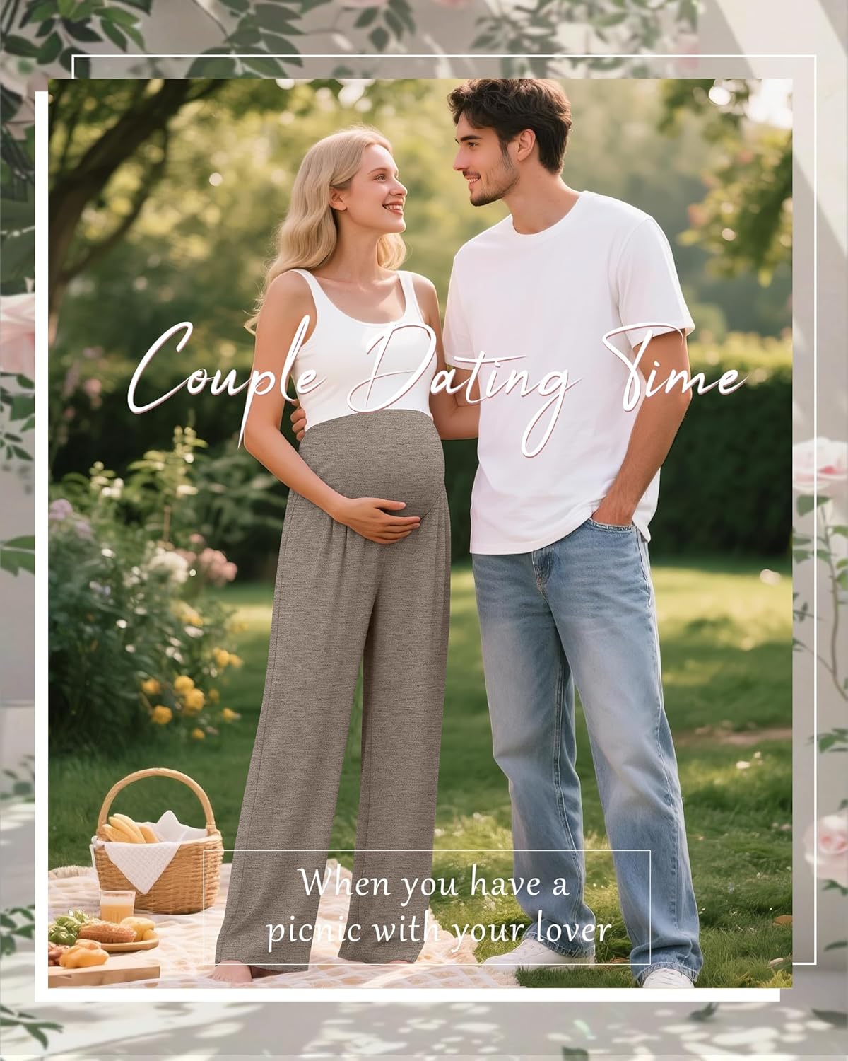 3 Pack Women's Maternity Pants Loose Wide Leg Pregnancy Sweatpants Over The Belly Lounge Pants Pajama with Pockets - Image 5