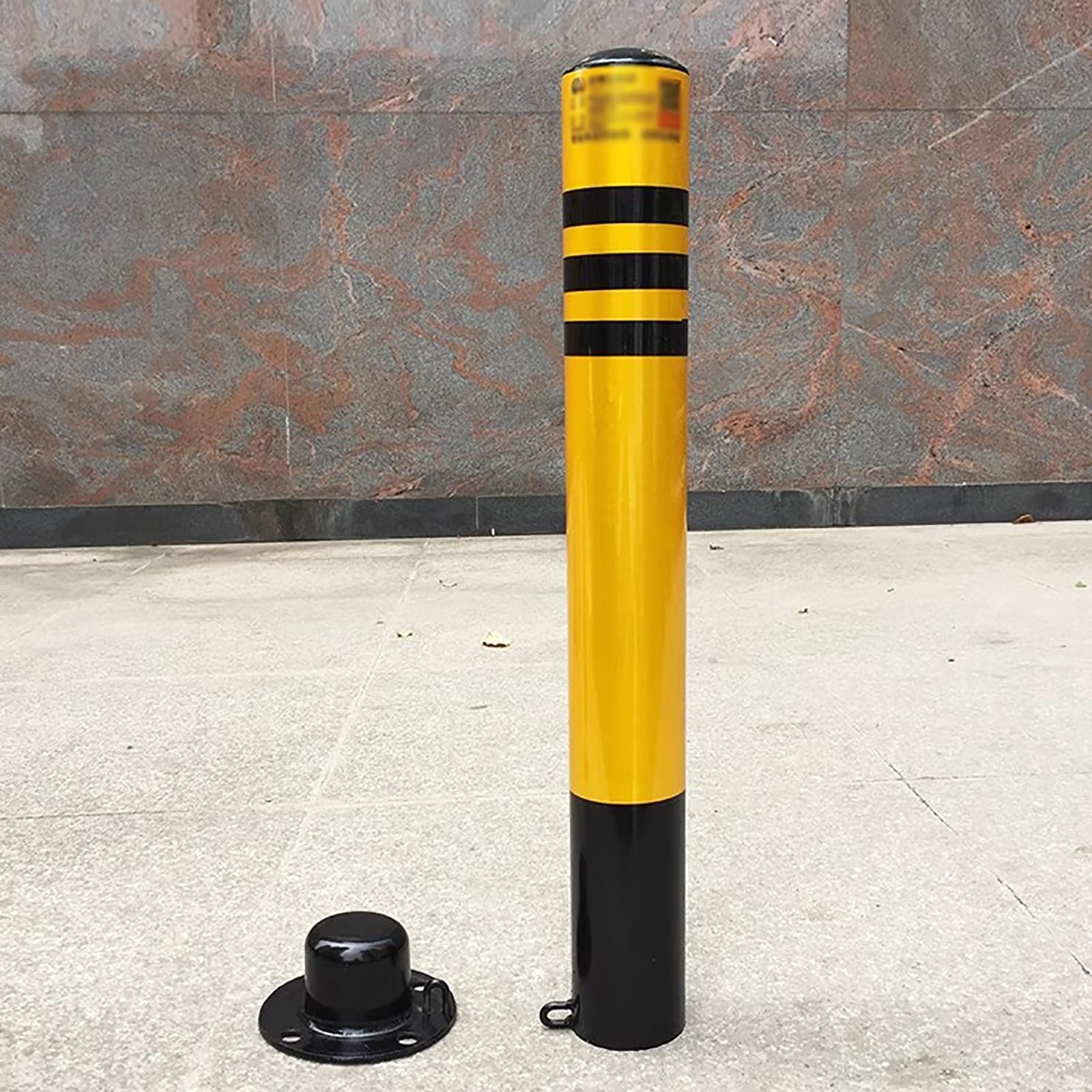 SaryEdge Removable Base Parking Bollards with Reflective Safety Barrier and Locking Bolts for Secure Vehicle Protection,76 * 500MM/3 * 19.7IN,76 * 500MM/3 * 19.7IN
