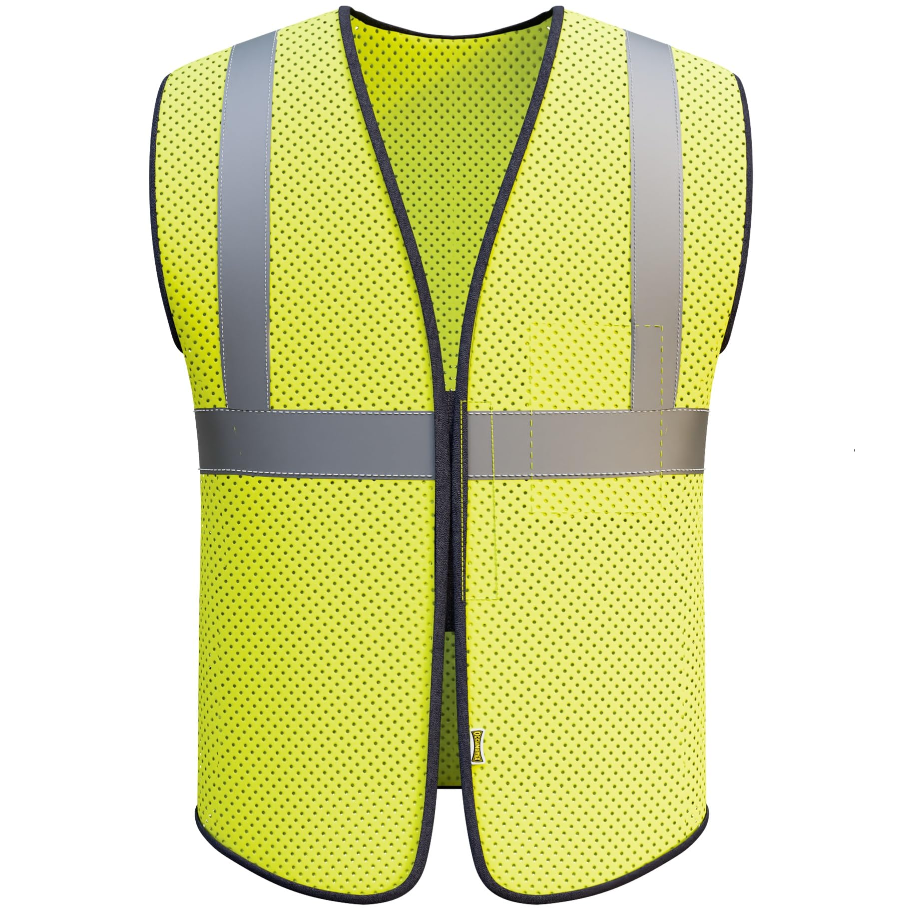 OccuNomix ANSI/ISEA 107-2020 Class 2 Type R Mesh Surveyor Vest - Reflective Safety Vest with Pockets, Dual Sizes (S/M-4X/5X)