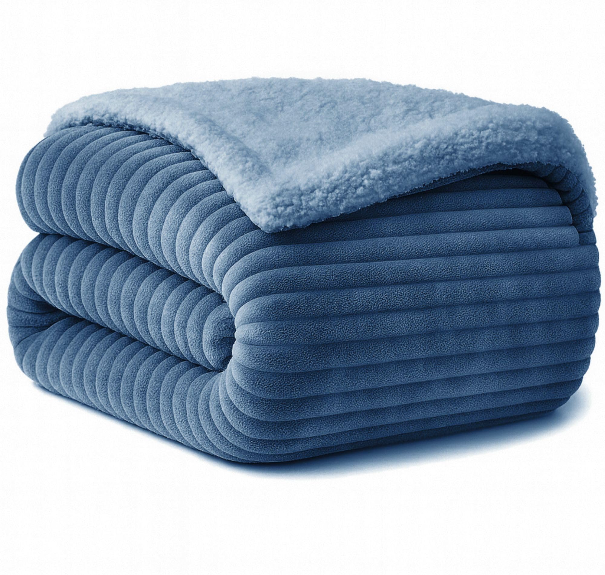 VAS COLLECTIONS Ultra Soft Baby Blanket | Flannel + Sherpa 2-Layer All-Season AC Wrapping Sheet for Newborns (0–24 M) – Aqua (130×105 cm, 800 g)-image-27