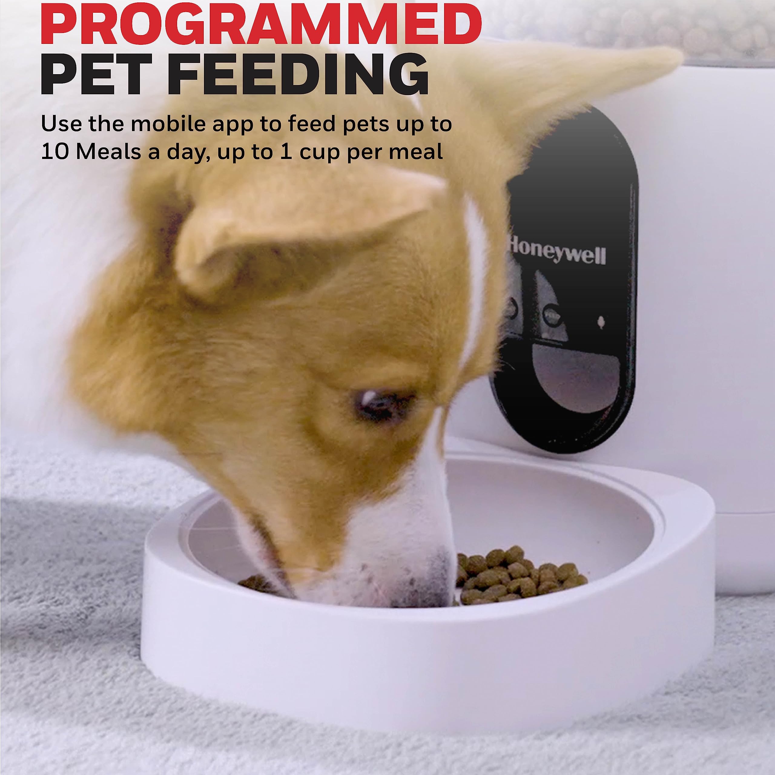 Honeywell 6L Automatic Pet Feeder: Programmable Dog and Cat Food Dispenser with Portion Control, Remote Feeding via Smartphone App, and Voice Message Feature – Ideal for Small to Large Breeds - image 2