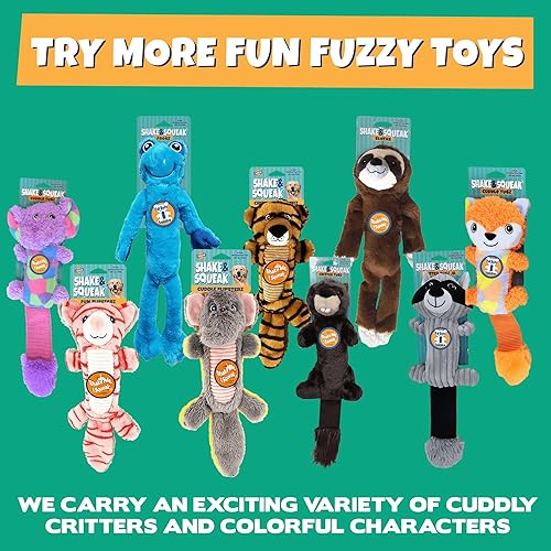 Miniatura 7 de Pet Factory Shake & Squeak Sloth - Juguete de peluche para perro, color seleccionado al azar, gris o marrón, talla única