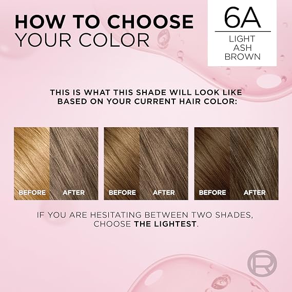 L'Oreal Paris Excellence Creme Hair Color, 6A Light Ash Brown