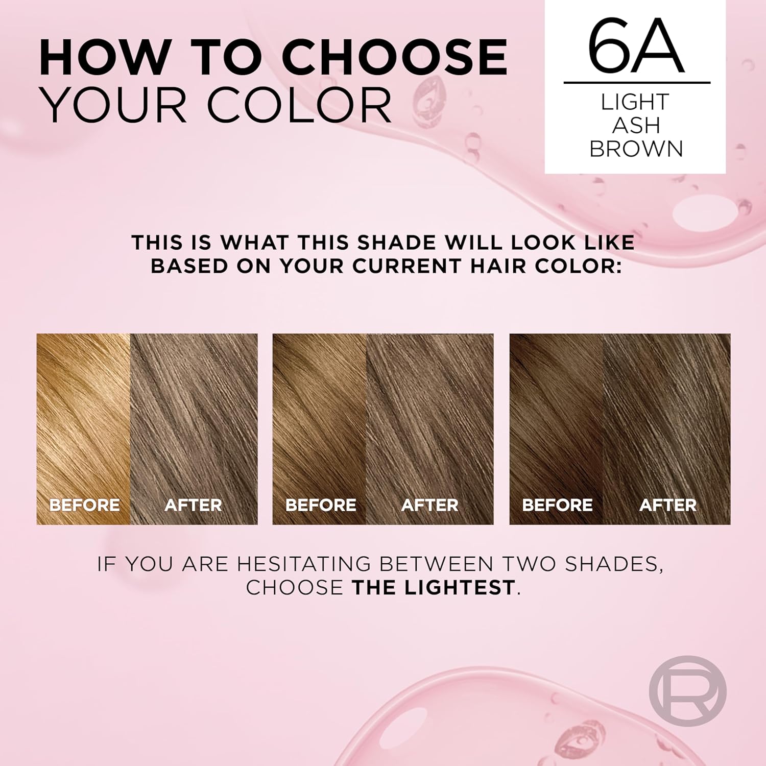 L'Oreal Paris Excellence Crème Permanent Hair Dye, Triple Care Hair Color with Hyaluronic Acid for 100% Gray Coverage, 6A Light Ash Brown, 1 Kit (Pack of 2) (Packaging May Vary)