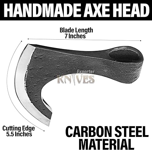 Miniatura 7 de Cabeza de hacha vikingo barbuda de acero de carbonocabeza de hacha CSH-15 (CSH-15)