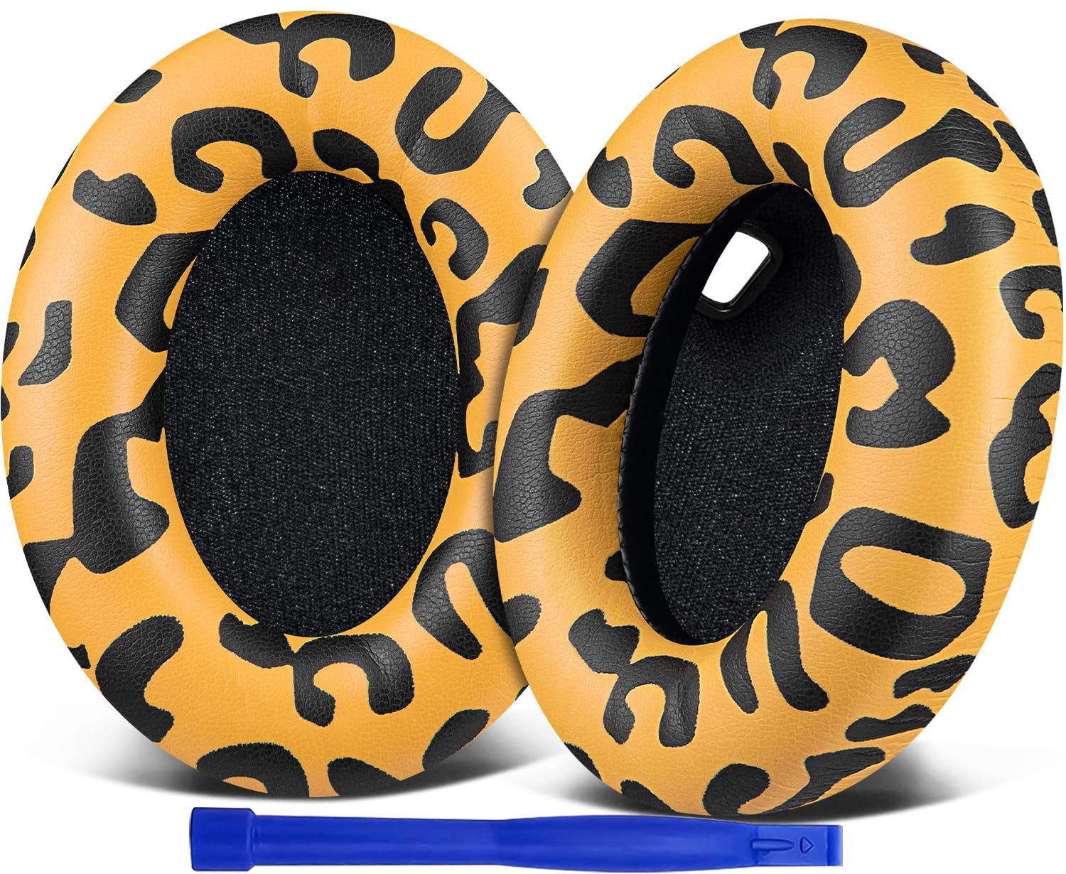 SOULWIT Replacement Earpads for Sony WH-1000XM4 (WH1000XM4) Headphones, Ear Pads Cushions with Noise Isolation Foam, Added Thickness, Without Affecting Sensor - Tiger Stripes